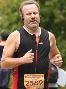 A man running in a race